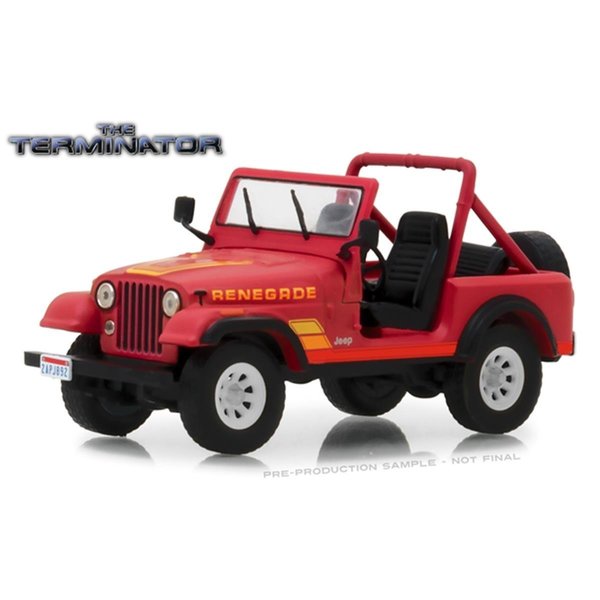 Greenlight 1 by 43 Scale Sarah Connors 1983 Jeep CJ-7 Renegade Model Car GRE86533